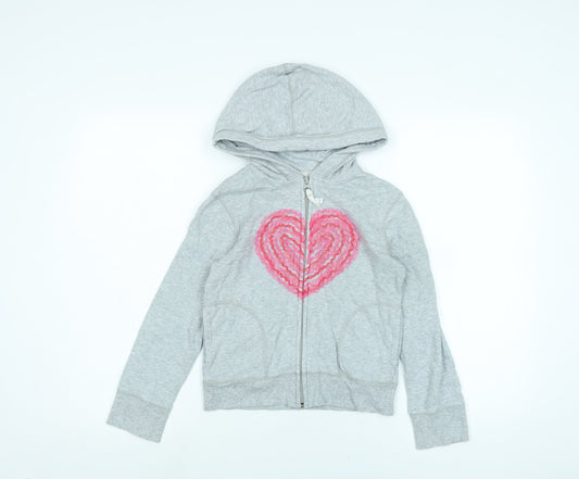 Gap Girls Green Jacket Size M Zip - Logo