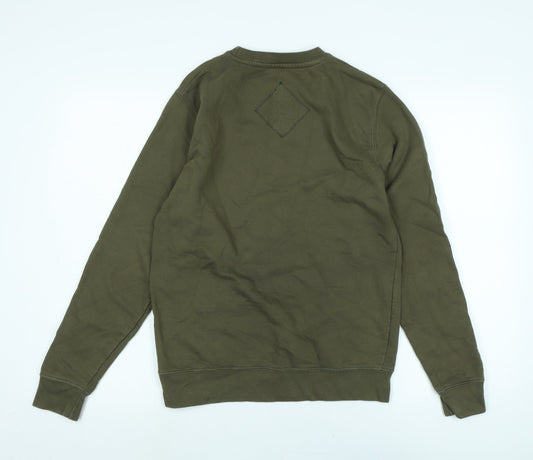 Ushiwear Mens Green Polyester Pullover Sweatshirt Size M - Logo