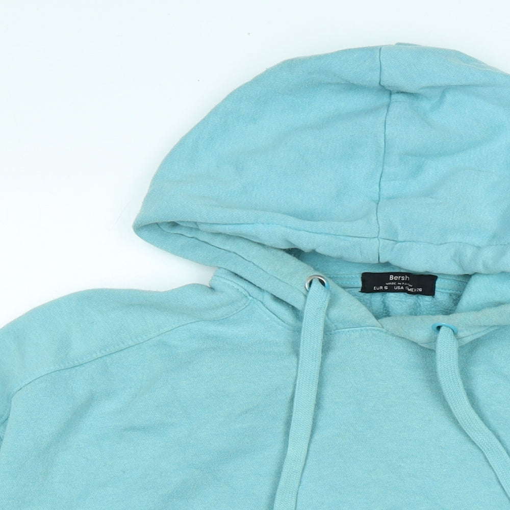 Berkshire Womens Blue Polyester Pullover Hoodie Size S - Logo