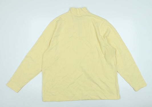 Golf St Andrews Mens Yellow Cotton Pullover Sweatshirt Size XL - Logo