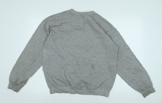 Gilden Womens Grey Polyester Pullover Sweatshirt Size M - Bad Girl
