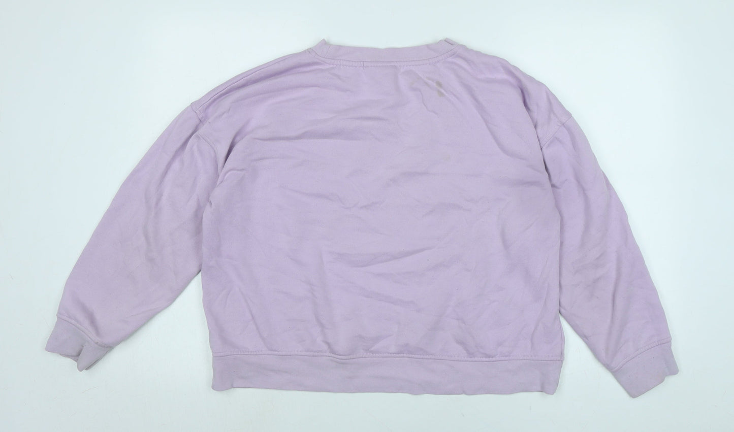Disney Womens Purple Polyester Pullover Sweatshirt Size M - Stitch