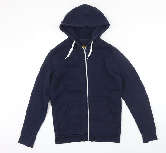 RWC Mens Blue Polyester Full Zip Hoodie Size S