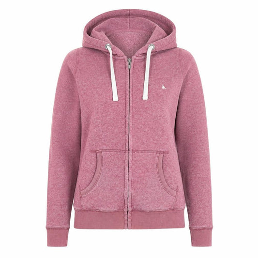 Womens UK 10 Regular Jack Wills Pink Full Zip Hoodie