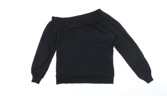 Lipsy Womens Black Polyester Pullover Sweatshirt Size S