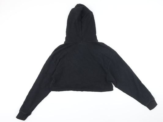 Couture Womens Black Polyester Pullover Hoodie Size M