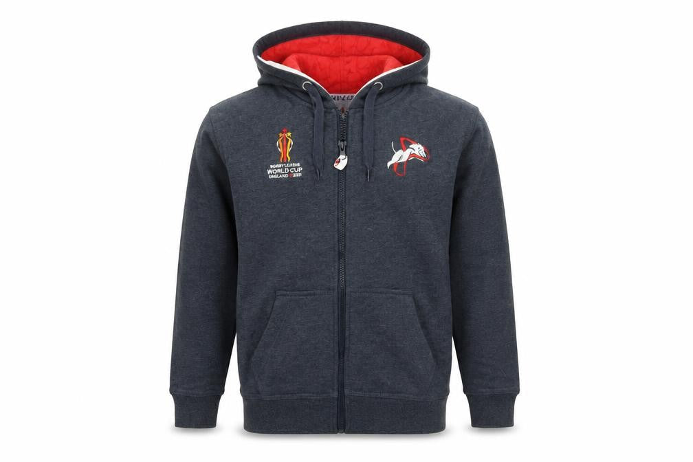 Rugby World Cup Boys Grey Polyester Full Zip Hoodie Size 9-10 Years Zip - Rugby World Cup 2021