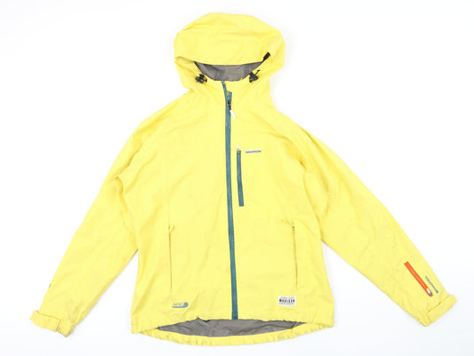 Madison Mens Yellow Rain Coat Jacket Size S Zip