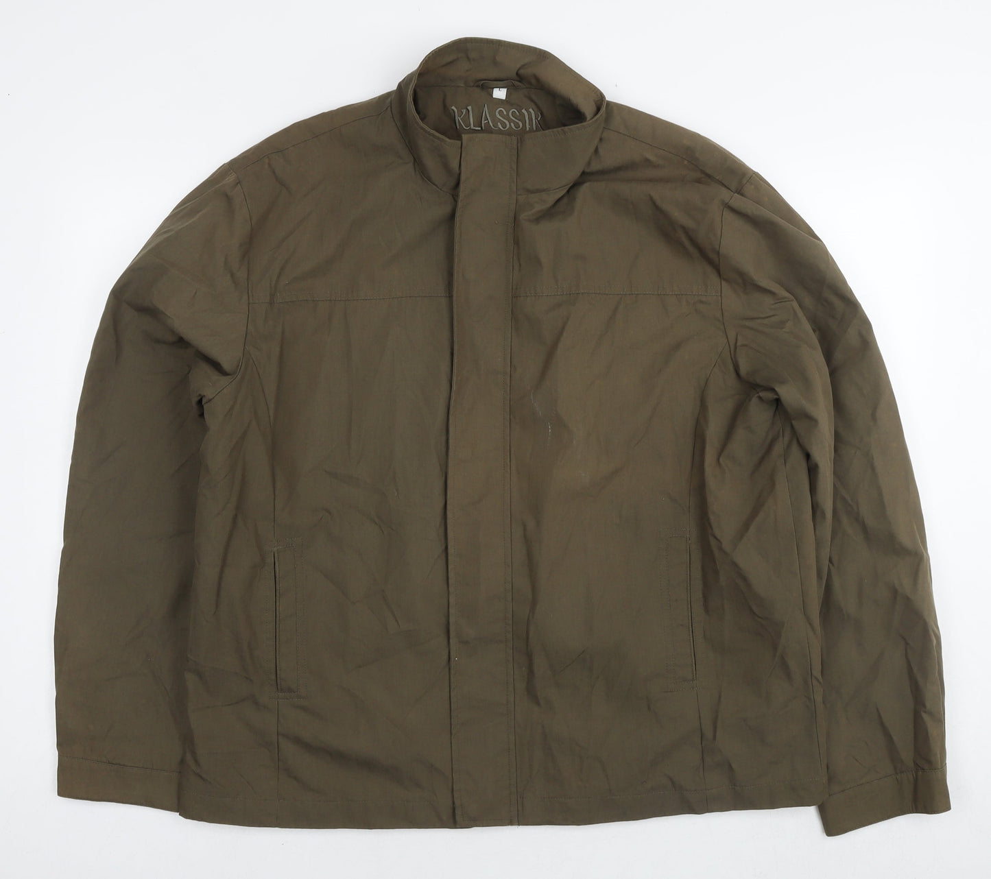 Klassik Mens Green Bomber Jacket Jacket Size L Zip