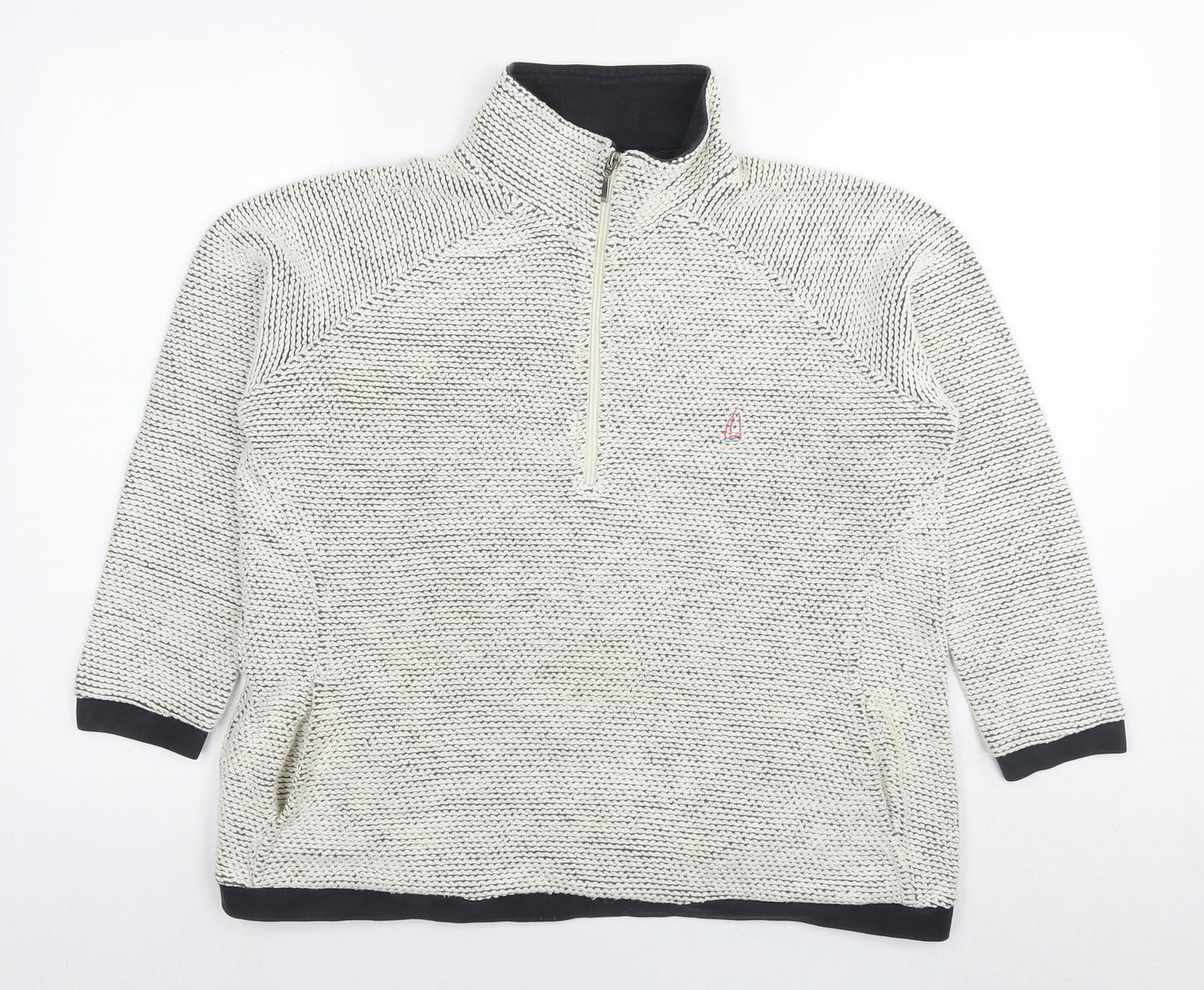 Dock Bay Womens White Cotton Pullover Sweatshirt Size 16 Pullover