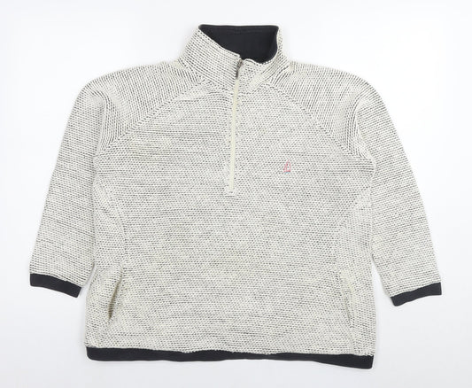 Dock Bay Womens White Cotton Pullover Sweatshirt Size 16 Pullover