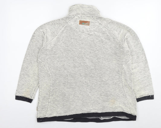 Dock Bay Womens White Cotton Pullover Sweatshirt Size 16 Pullover