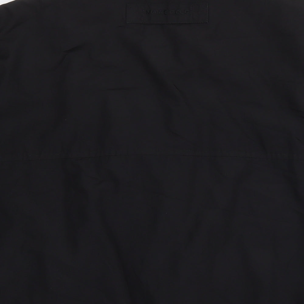 Maine Mens Black Bomber Jacket Jacket Size L Zip