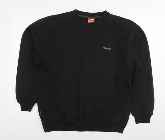 Slazenger Womens Black Polyester Pullover Sweatshirt Size L Pullover