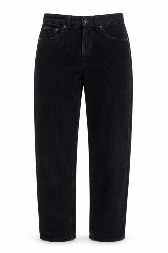 Topshop Womens Black Cotton Trousers Size 28 in L30 in Regular Zip