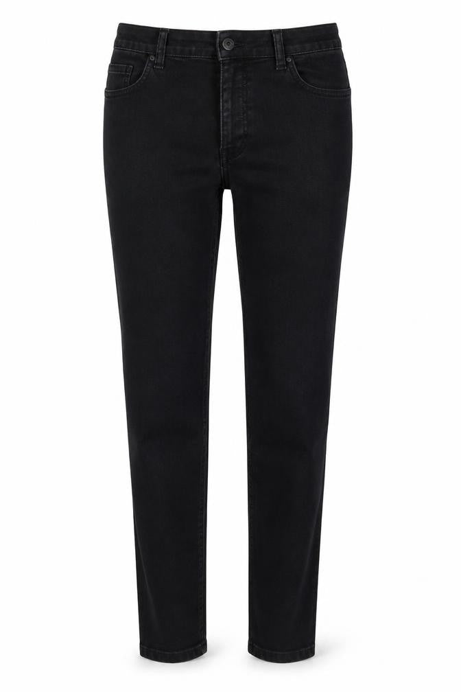 Front view of Principles women’s black cotton skinny jeans, size UK 10, 31-inch leg regular zip