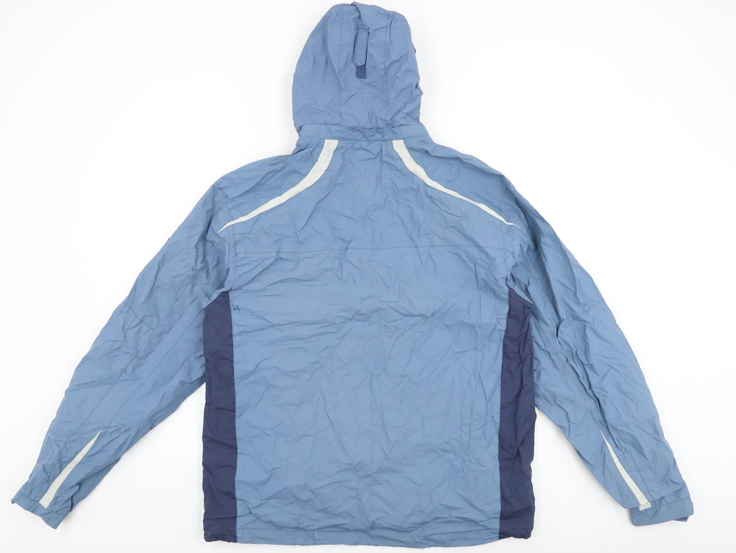 Backswing Womens Blue Rain Coat Coat Size M Zip
