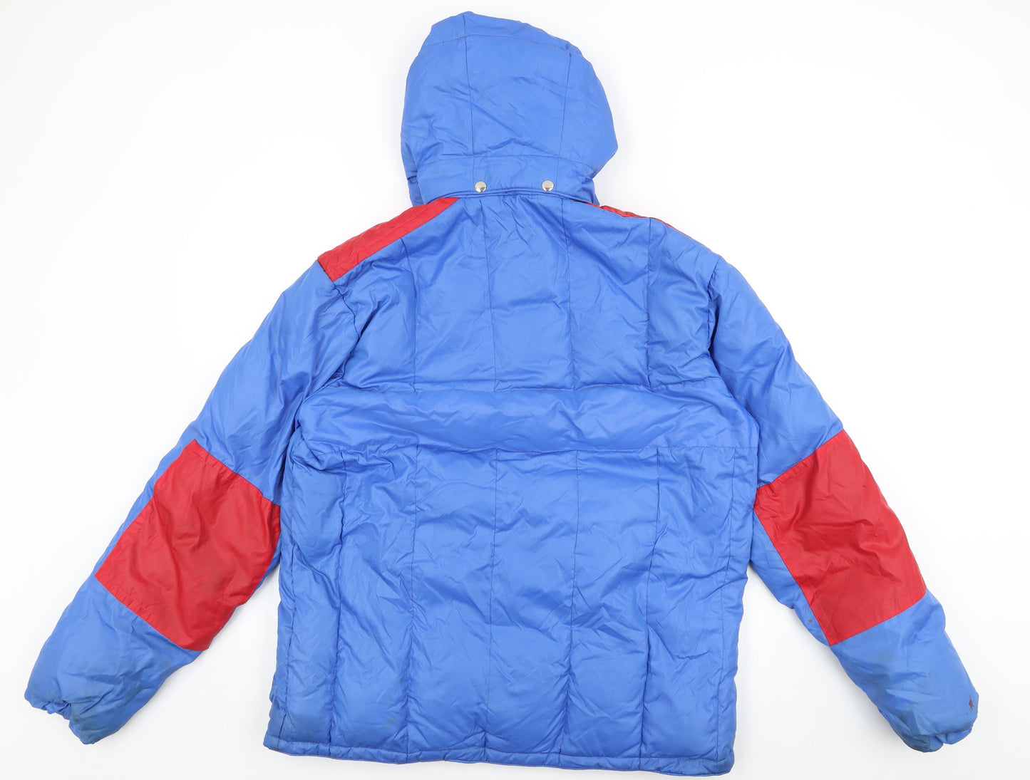By Blacks Womens Blue Puffer Jacket Coat Size L Zip