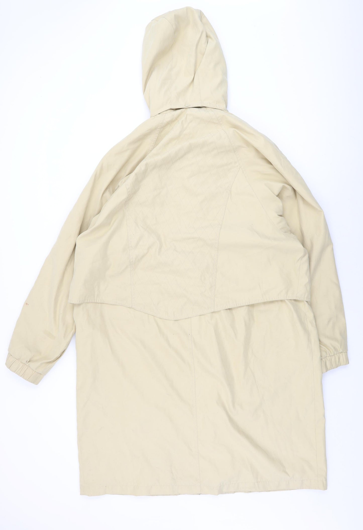 Canda Womens Beige Overcoat Coat Size 18 Zip