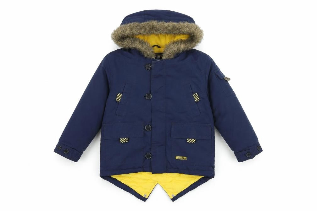 Tonka Boys Blue Overcoat Coat Size 2-3 Years Zip