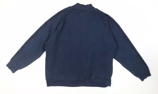 Lonsdale Mens Blue Cotton Pullover Sweatshirt Size 2XL - Logo Vintage