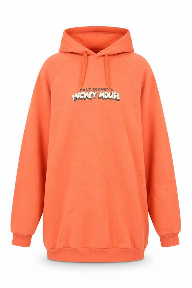 Womens UK S Regular Disney Orange Pullover Hoodie