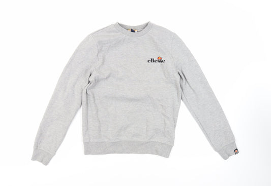 ellesse Girls Grey Cotton Pullover Sweatshirt Size M Pullover