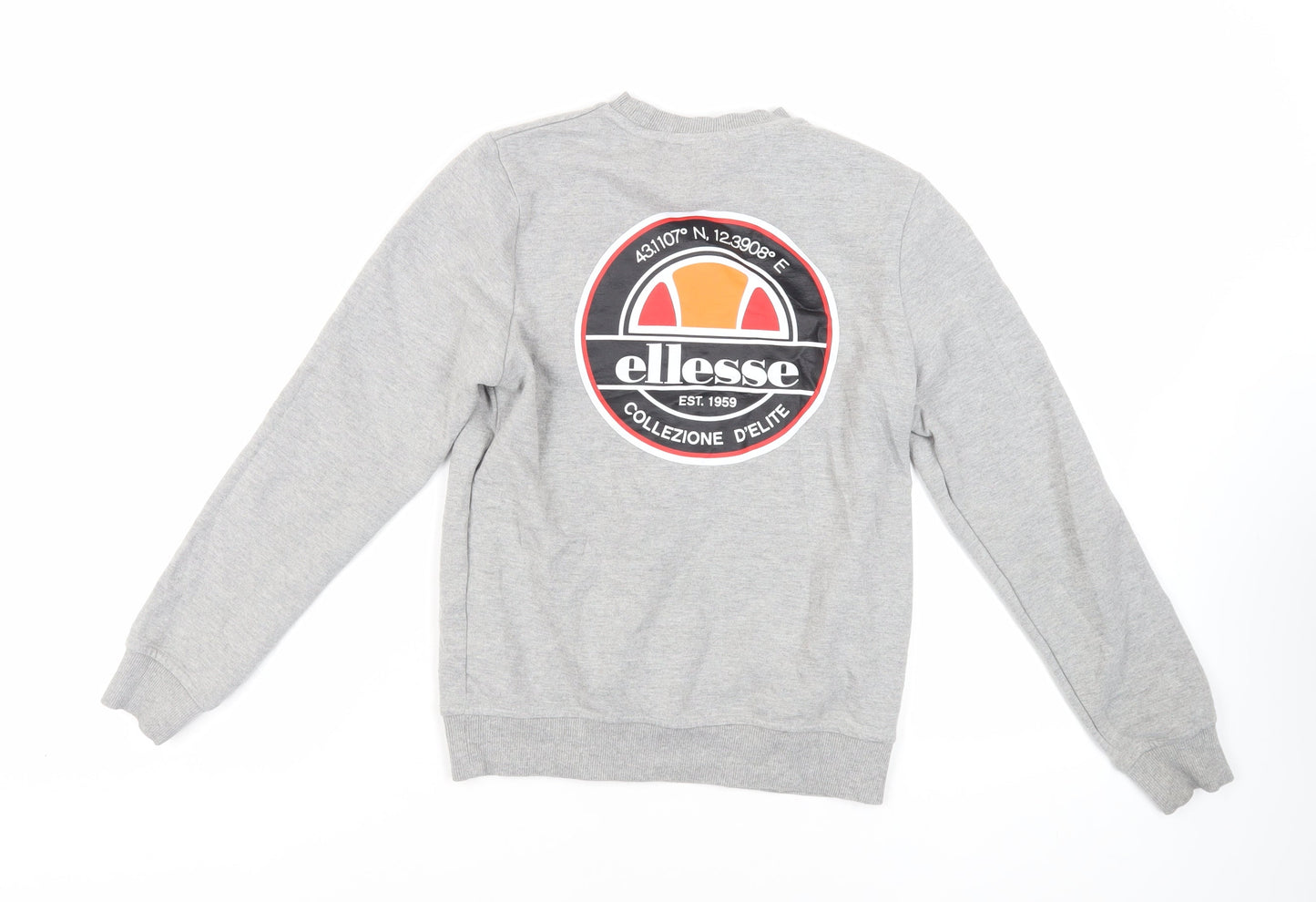 ellesse Girls Grey Cotton Pullover Sweatshirt Size M Pullover