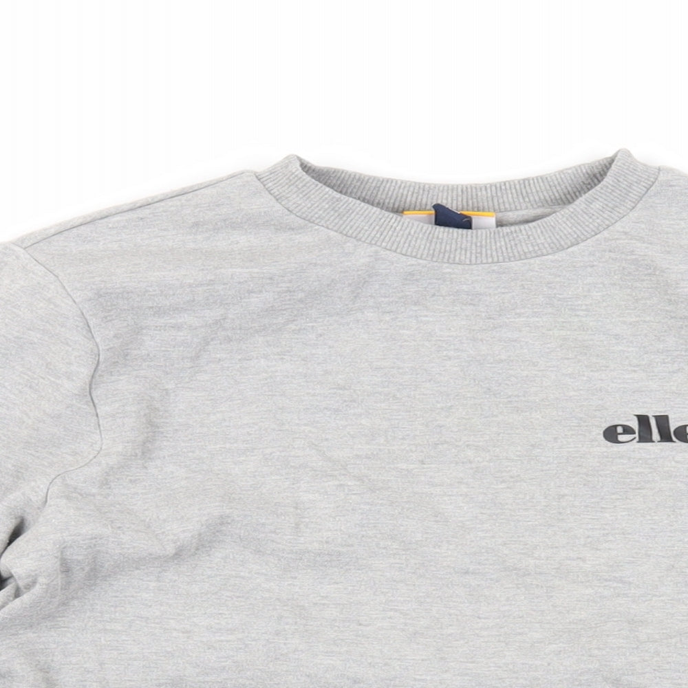 ellesse Girls Grey Cotton Pullover Sweatshirt Size M Pullover