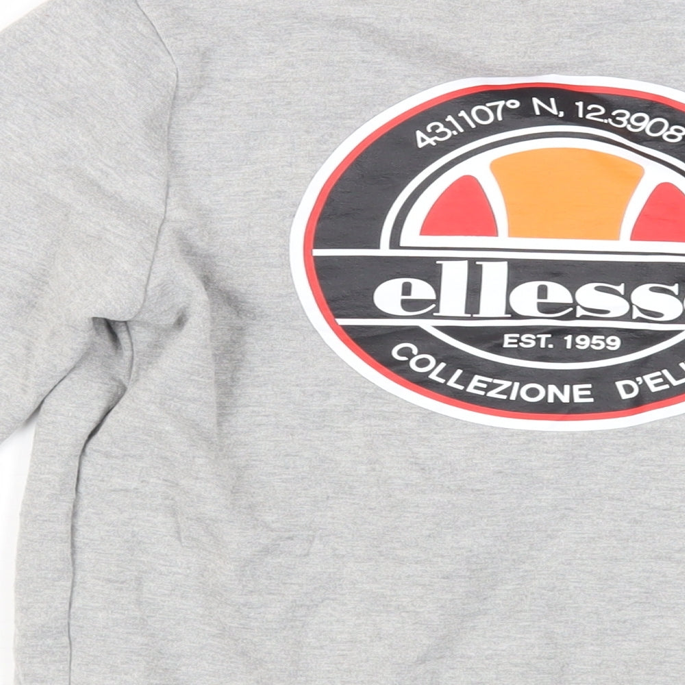 ellesse Girls Grey Cotton Pullover Sweatshirt Size M Pullover