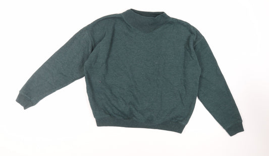Jack Wills Womens Green Cotton Pullover Sweatshirt Size 14 Pullover
