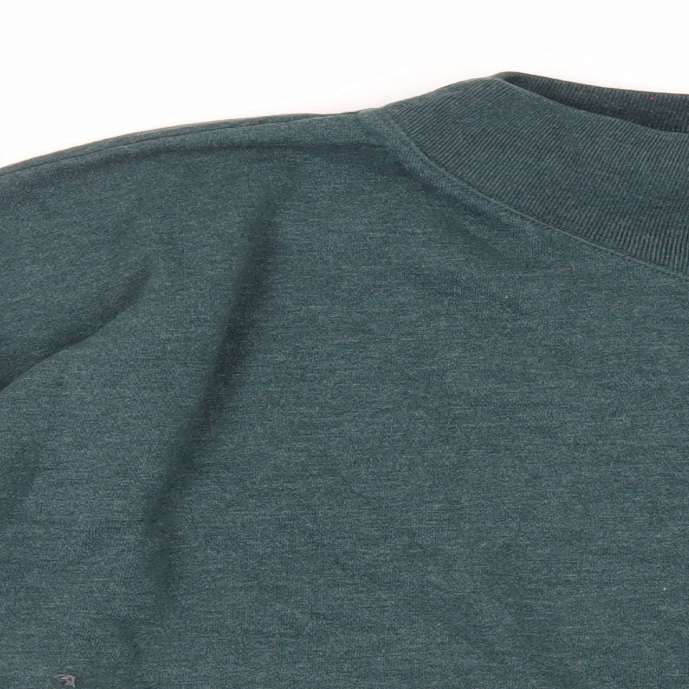 Jack Wills Womens Green Cotton Pullover Sweatshirt Size 14 Pullover
