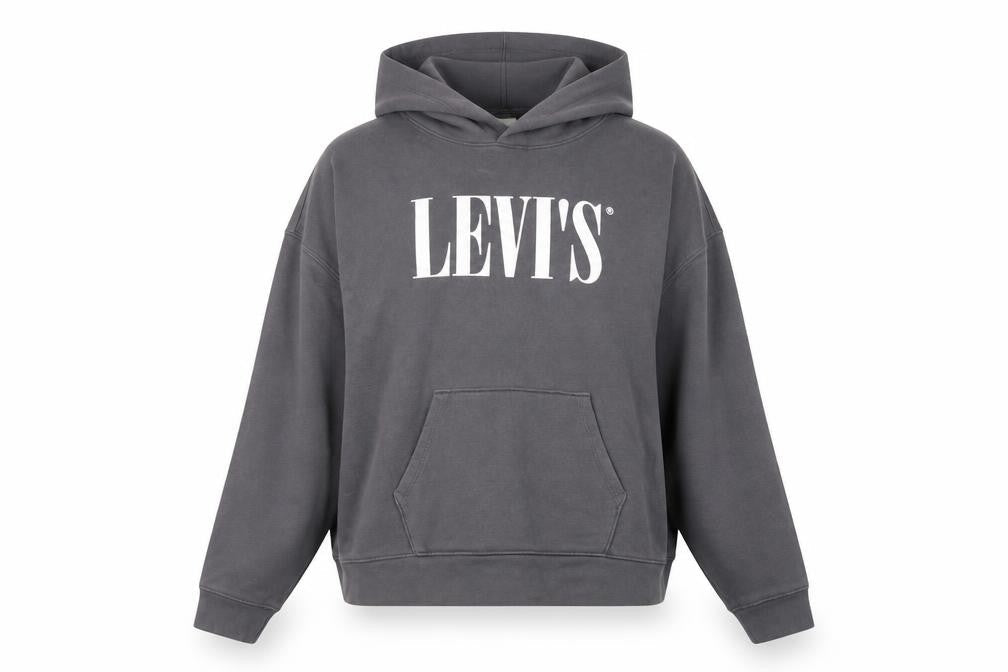 Womens UK XL Regular Levi's Grey Pullover Hoodie