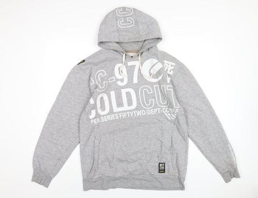 Super Coldcut Mens Grey Cotton Pullover Hoodie Size XL