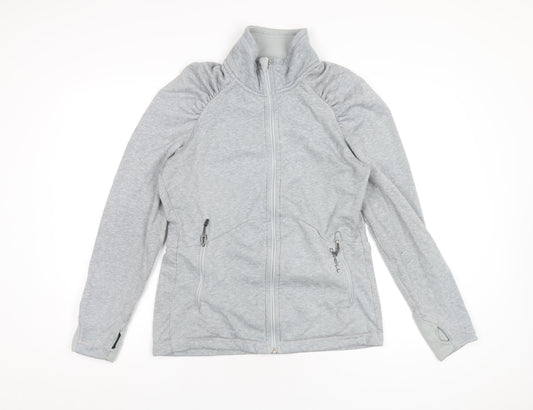 O'Neill Womens Grey Polyester Full Zip Sweatshirt Size XL Zip