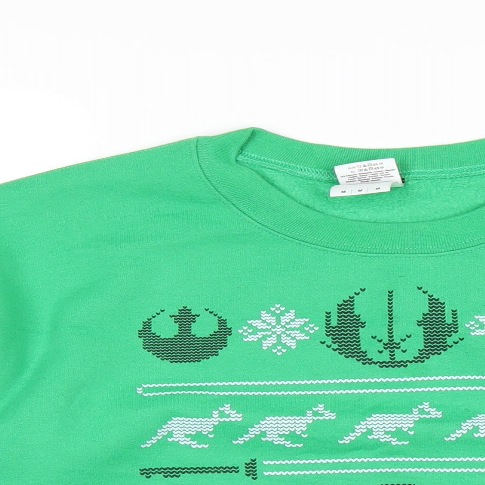 Star Wars Mens Green Cotton Pullover Sweatshirt Size M - Star Wars Christmas