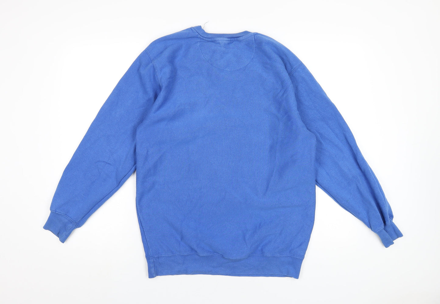 Cool as a Moose Mens Blue Cotton Pullover Sweatshirt Size M