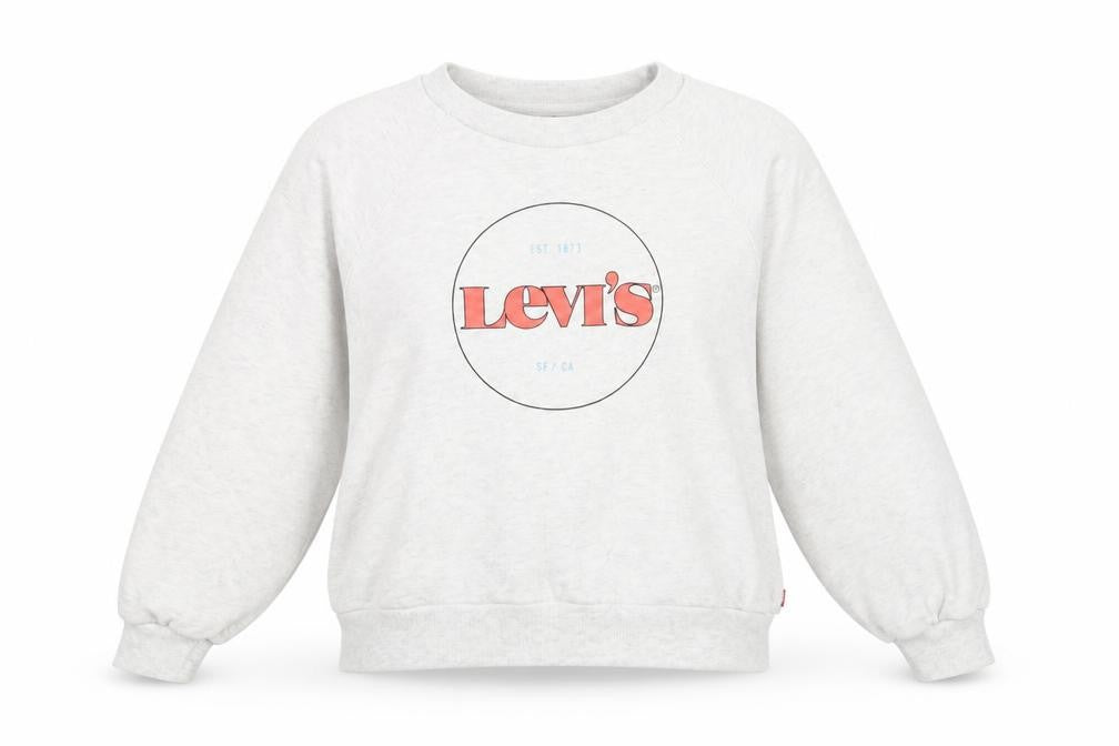 Womens UK M Regular Levi's Grey Pullover Sweatshirt