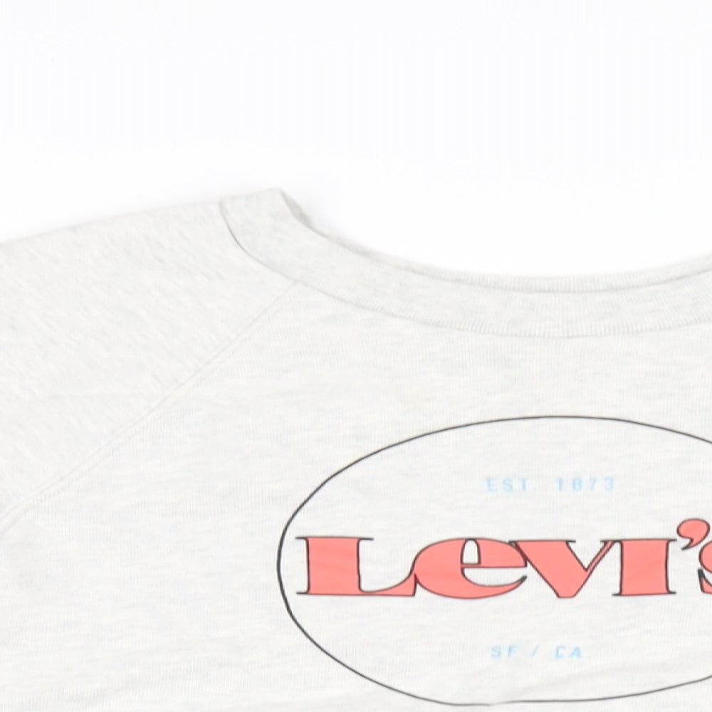 Levi's Womens Grey Cotton Pullover Sweatshirt Size M Pullover