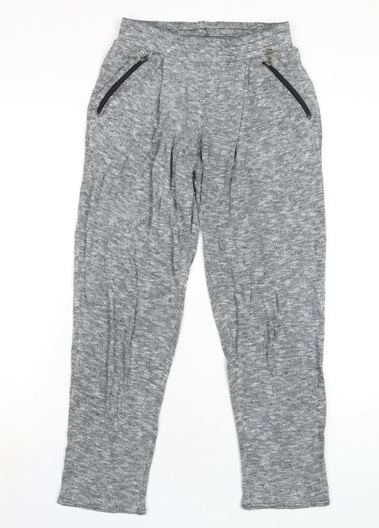 Quinze Heures Pars Trente Womens Grey Polyester Jogger Trousers Size 28 in L28 in Regular