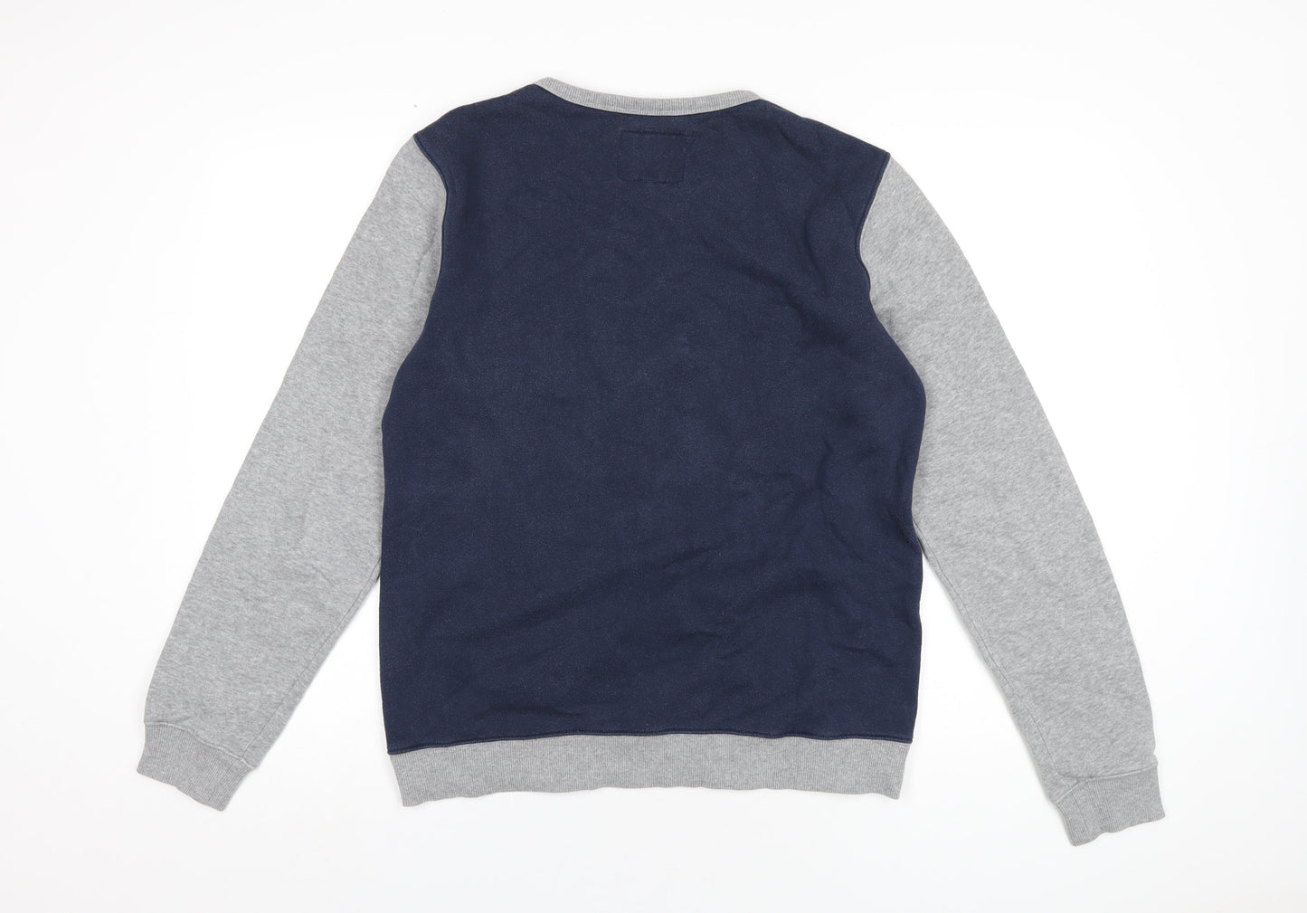 Your Turn Mens Blue Cotton Pullover Sweatshirt Size M