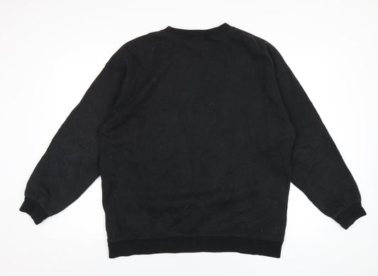 Boohoo Mens Black Polyester Pullover Sweatshirt Size S