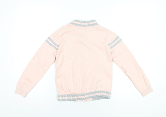 Polar Goose Girls Pink Varsity Jacket Jacket Size 10 Years Snap