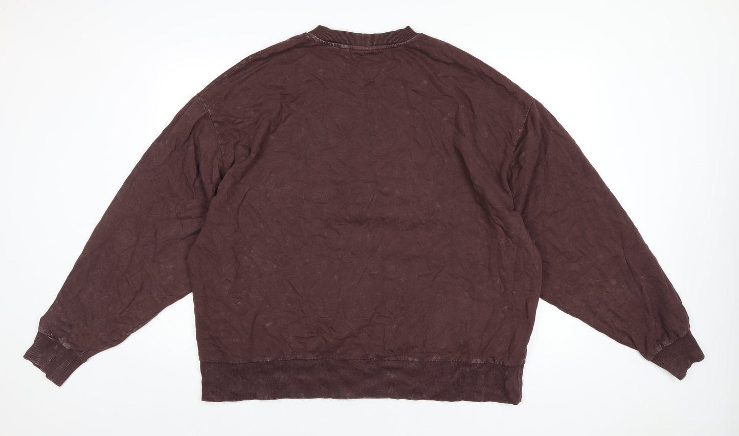 COLLUSION Womens Brown Cotton Pullover Sweatshirt Size L Pullover
