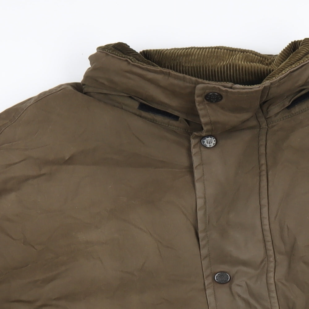 GANT Mens Brown Jacket Coat Size M Zip