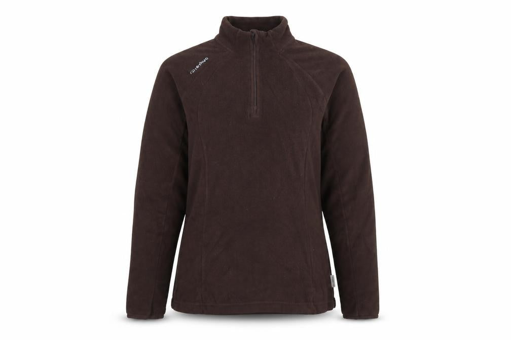 Quechua Womens Brown Polyester Pullover Sweatshirt Size M Zip