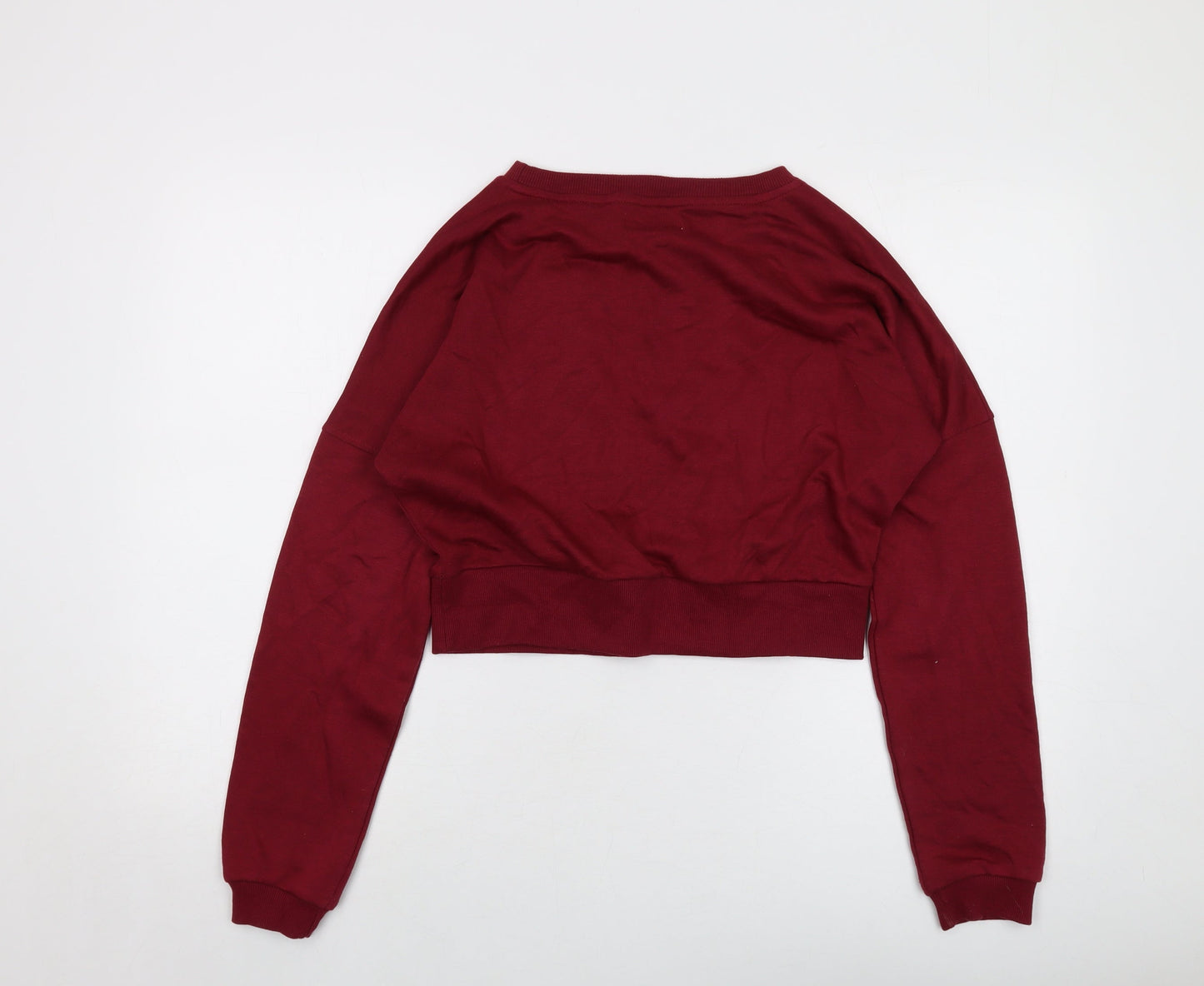Miss Outrage Womens Red Cotton Pullover Sweatshirt Size M Pullover
