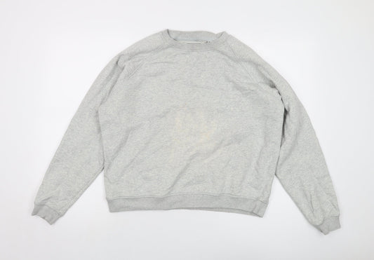 Jack Wills Womens Grey Cotton Pullover Sweatshirt Size 14 Pullover
