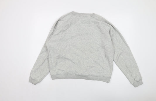 Jack Wills Womens Grey Cotton Pullover Sweatshirt Size 14 Pullover