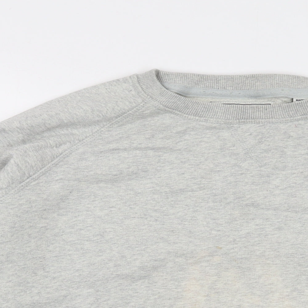 Jack Wills Womens Grey Cotton Pullover Sweatshirt Size 14 Pullover